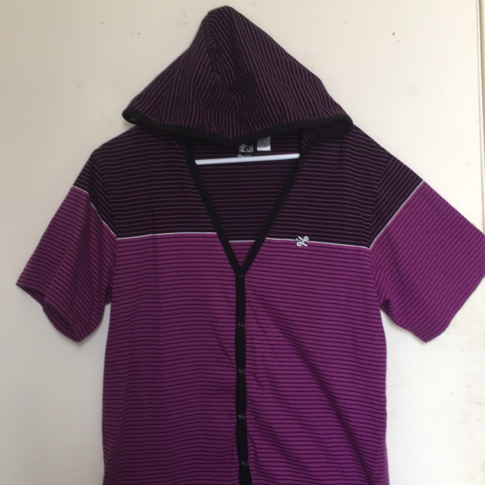LRG hooded cardigan short sleeve men’s medium